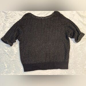 Lane Bryant Black and Gray Knit Sweater